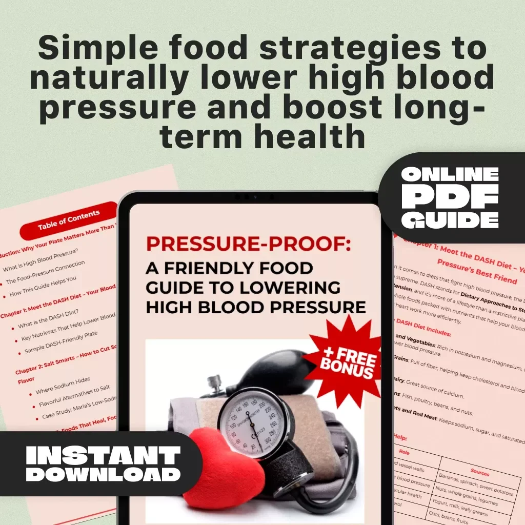 Pressure-Proof: A Friendly Food Guide to Lowering High Blood Pressure | Best Diet for High Blood Pressure | DASH Diet eBook & Meal Plan Guide Take Control of Your Health, One Plate at a Time