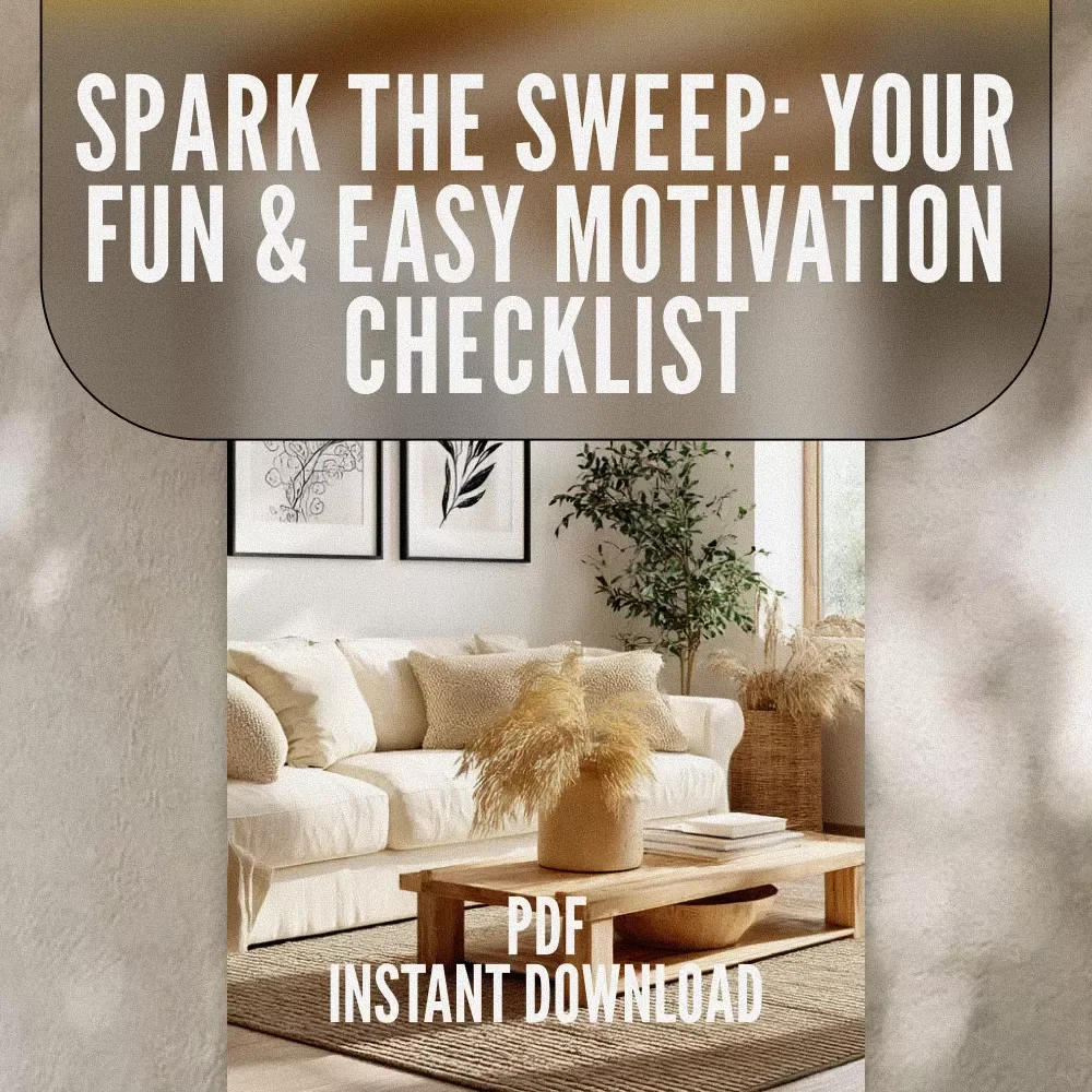 Spark the Sweep: Your Fun & Easy Motivation Checklist – Digital Download for How to Get Motivated to Clean, Boost Energy, and Build a Cleaning Routine