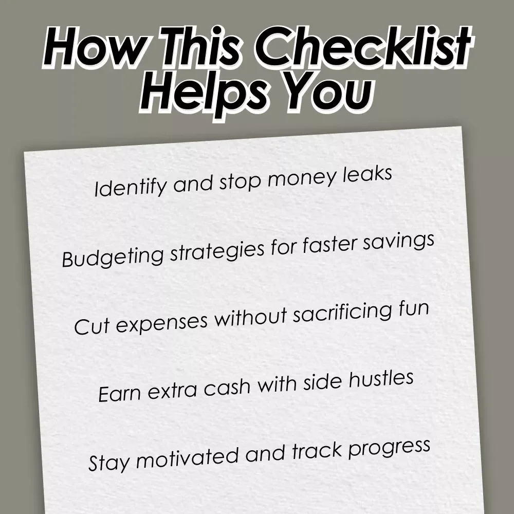 The $3K in 60 Days Challenge Checklist | How to Save $3,000 in 2 Months | Printable Budget & Savings Plan