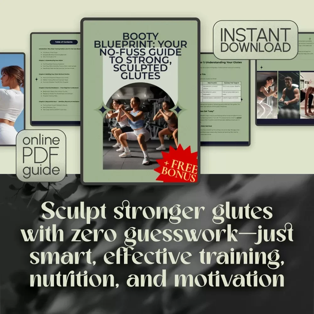 Booty Blueprint: Your No-Fuss Guide to Strong, Sculpted Glutes – Glute Workout Routine Checklist for Women, Fitness Printable Digital Download