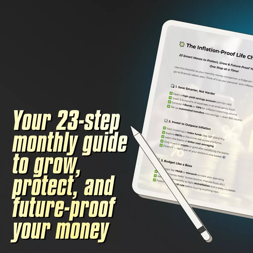 The Inflation-Proof Life Checklist | How to Save Money from Inflation | Smart Money Moves Digital Download
