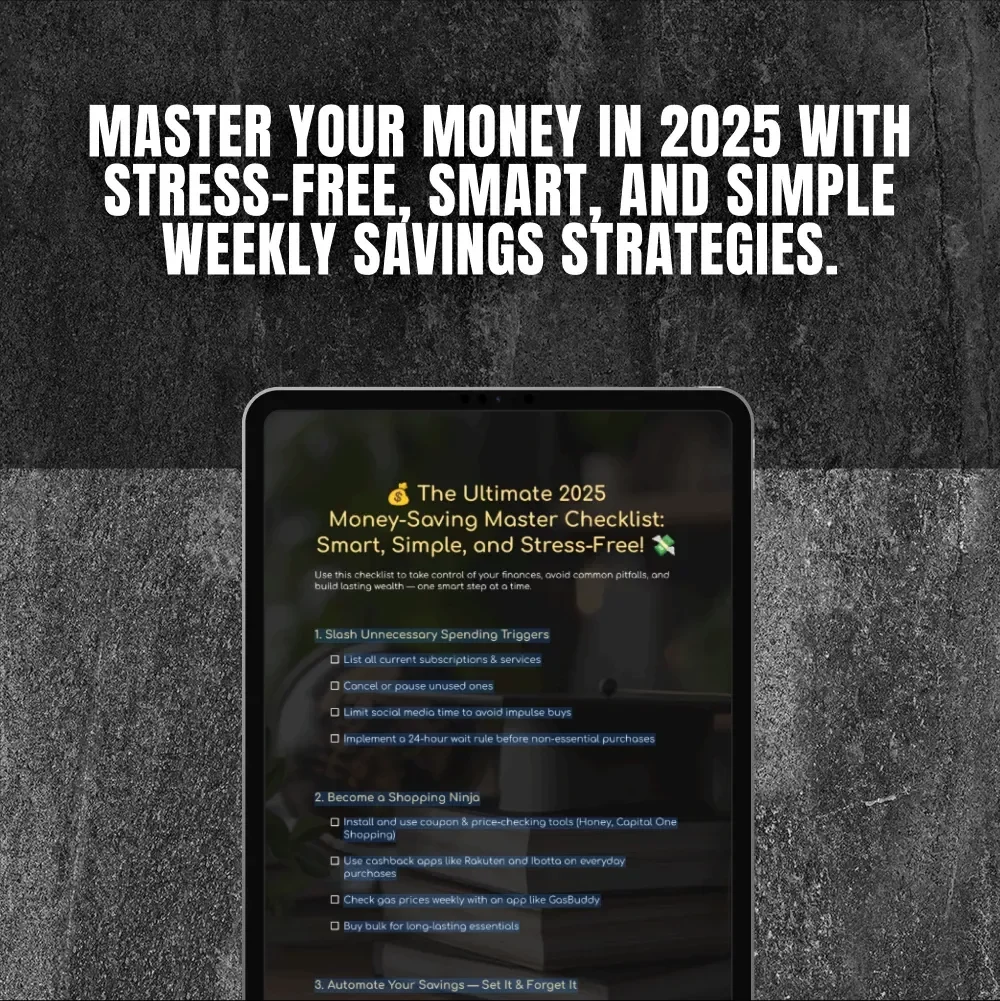 The Ultimate 2025 Money-Saving Master Checklist: Smart, Simple, and Stress-Free | How to Save Money in 2025 | Digital Download for Budgeting & Financial Planning