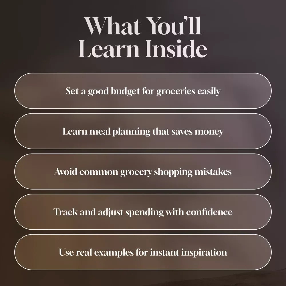 Smart Spending: How to Set a Good Grocery Budget That Works for You | Budget Grocery Shopping Guide | Digital Download for Meal Planning, Money-Saving Tips & Family Grocery Planning