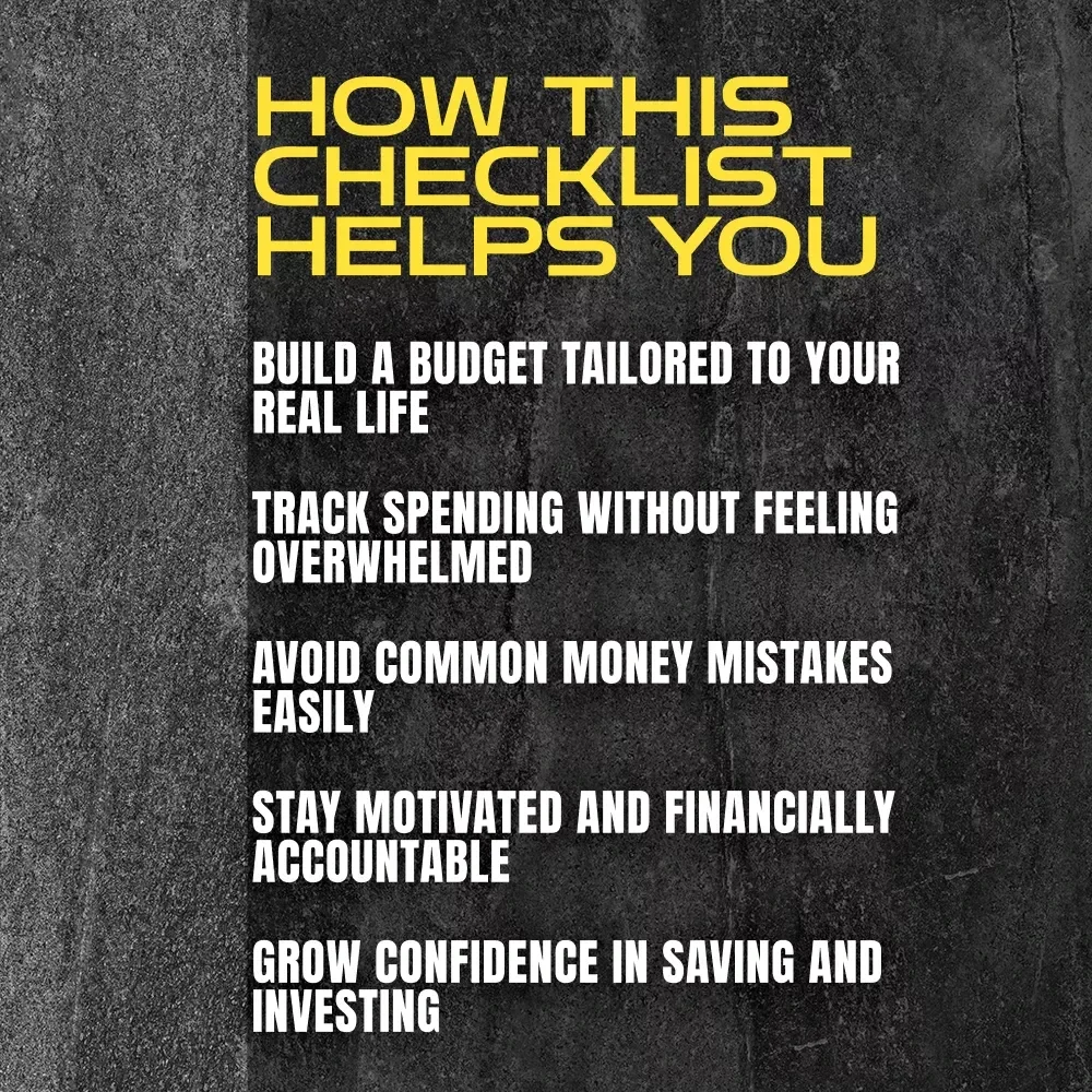 Your Ultimate Step-by-Step Money Mastery Checklist | Digital Download for How to Make a Budget That Actually Works for You