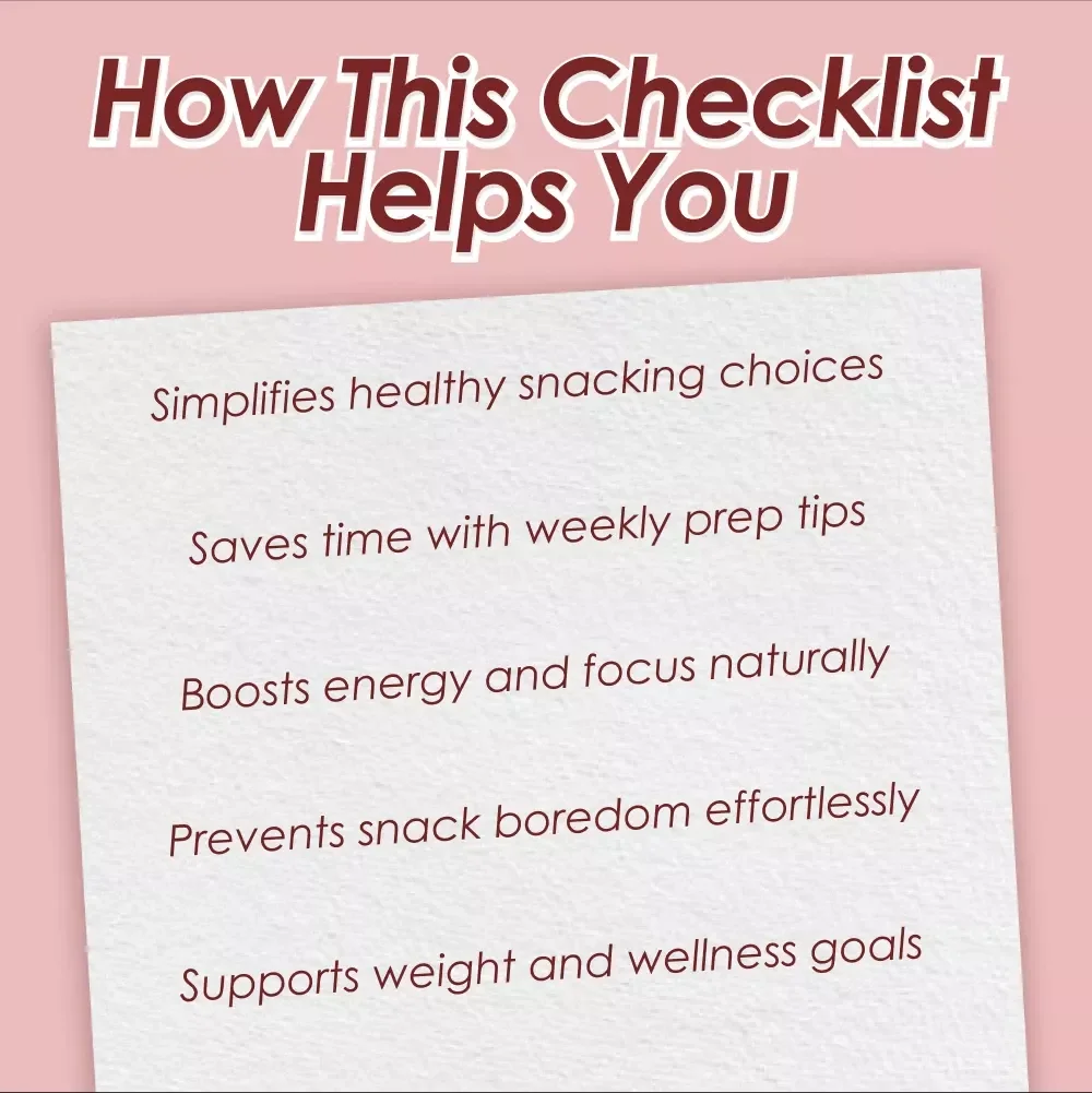 Healthy Snacking Success Checklist: Your Step-by-Step Snack Smarter Guide – Digital Healthy Snack List, Printable Nutrition Habit Tracker
