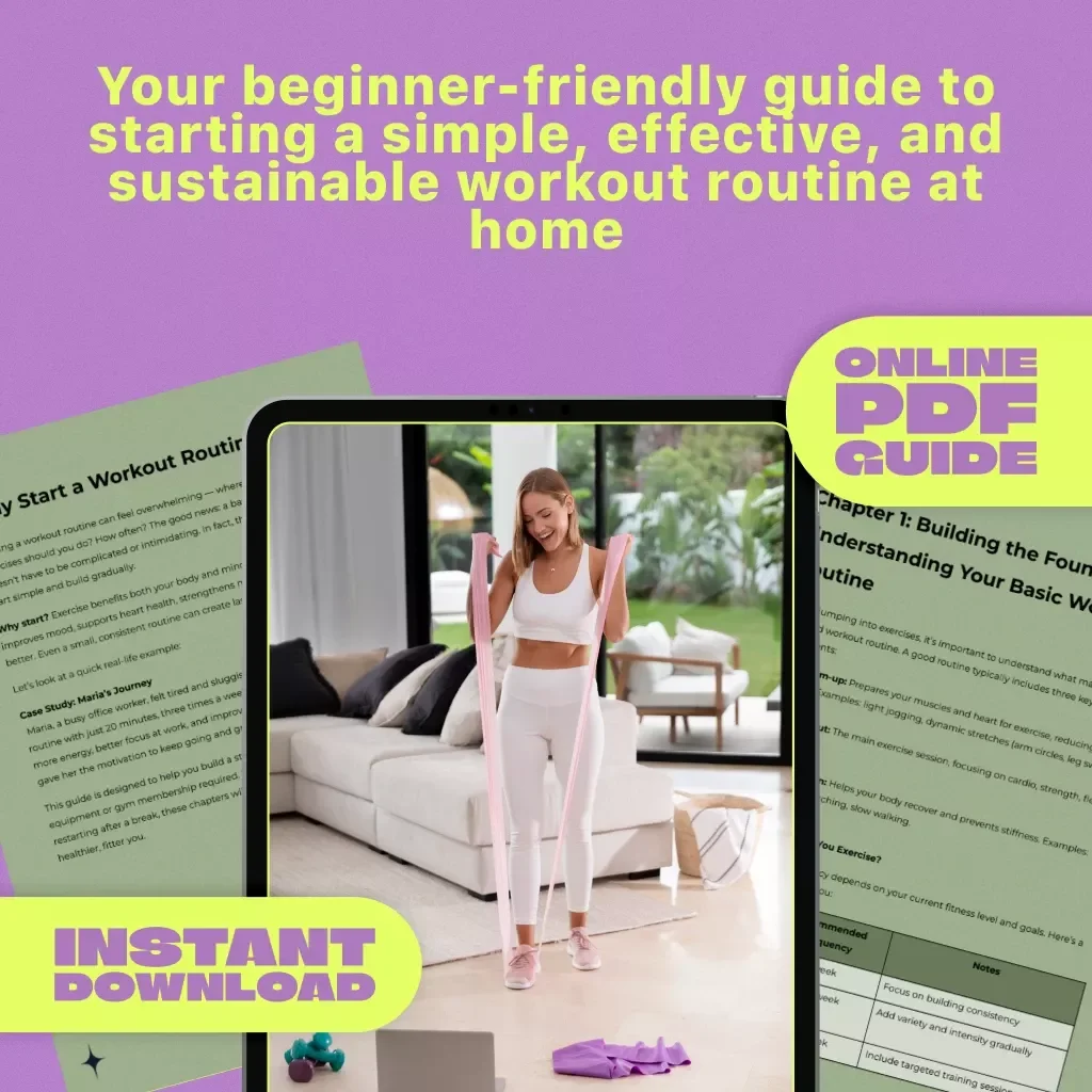 Fit & Fresh: Your Easy Starter Guide to a Basic Workout Routine | Beginner Fitness Guide | Digital Download Workout Plan PDF