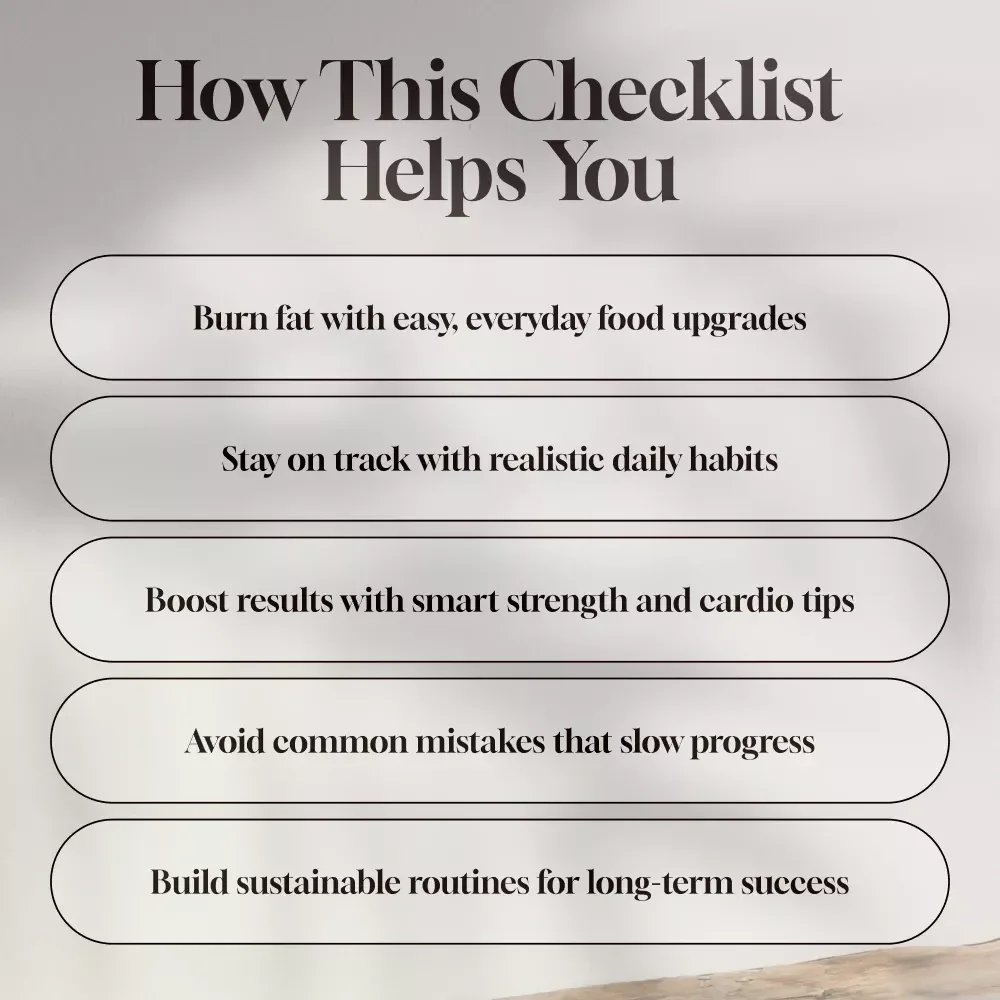 The Ultimate Belly Fat Blast Checklist: 50 Power Moves to Get Results Fast | Digital Download for How to Get Rid of Belly Fat Fast
