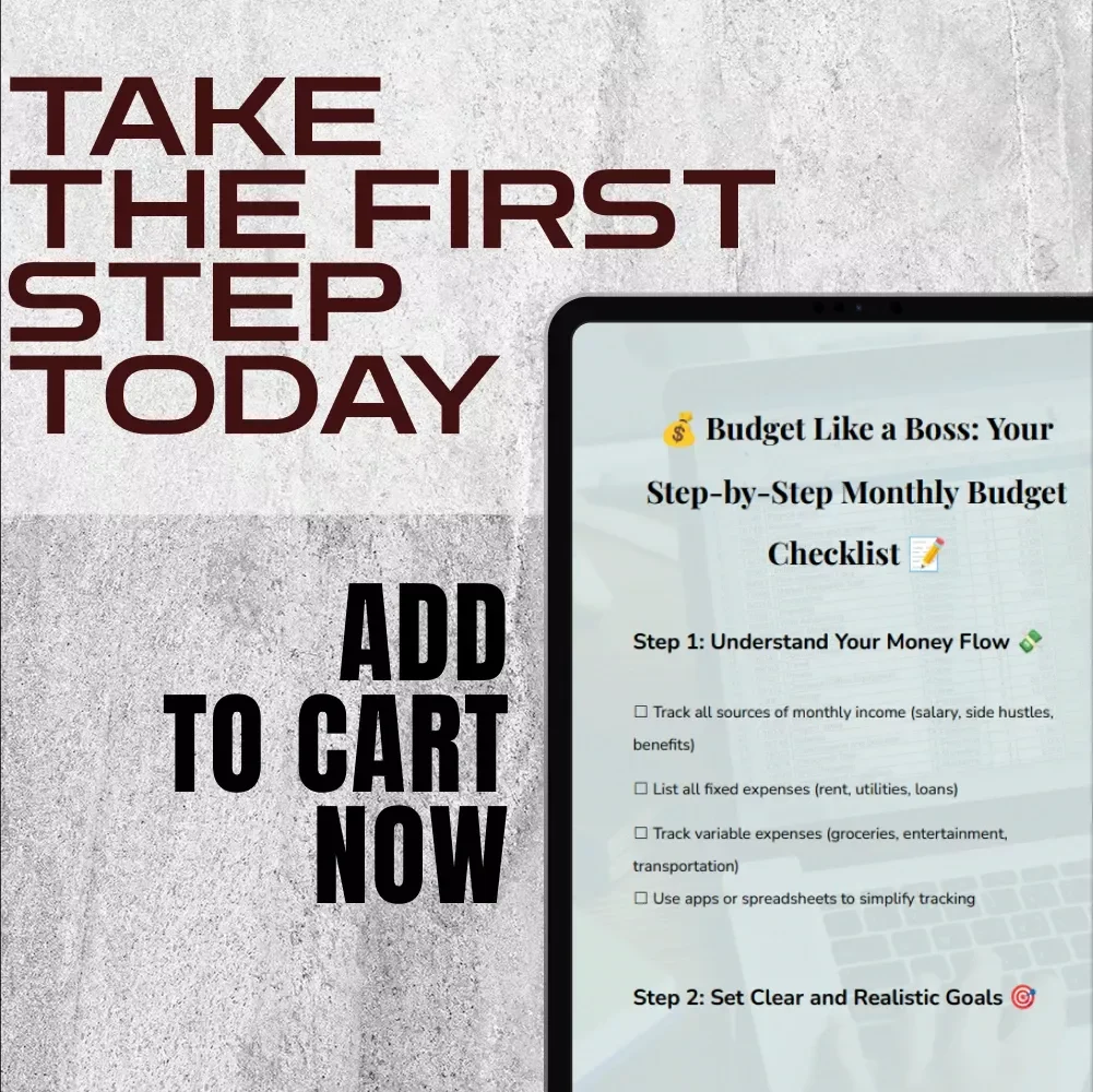 Budget Like a Boss: Your Step-by-Step Monthly Budget Checklist | Printable PDF | How to Plan a Monthly Budget Guide