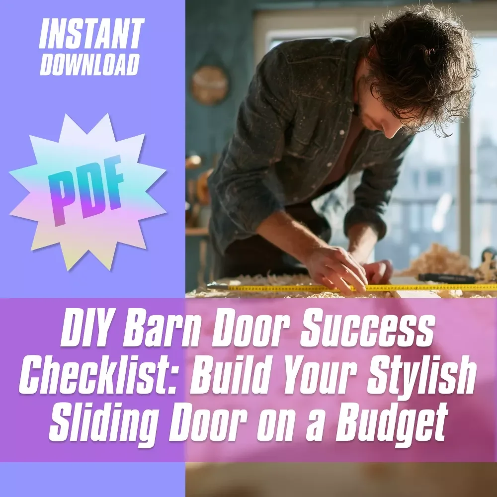 DIY Barn Door Success Checklist: Build Your Stylish Sliding Door on a Budget | How to Build a Barn Door on a Budget | Budget-Friendly Barn Door Guide PDF Download