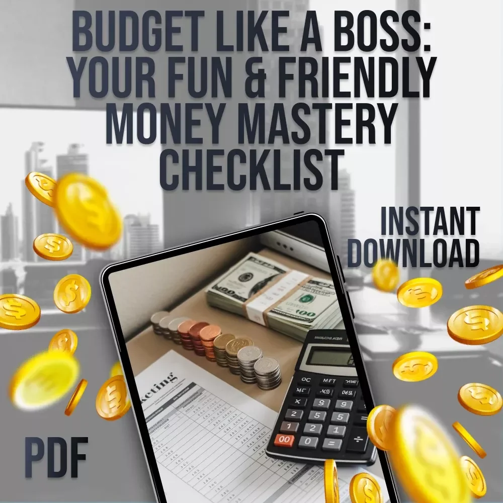 Budget Like a Boss: Your Fun & Friendly Money Mastery Checklist | Digital Budgeting Guide | How to Make a Budget Plan Printable