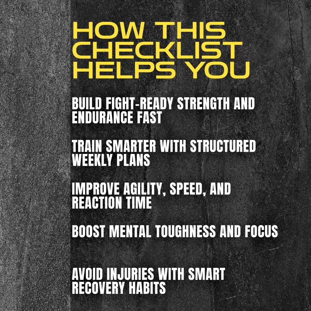 The Ultimate MMA Workout Checklist: Your Roadmap to Fighter Fitness | MMA Workout Routine Printable, Digital Training Planner, Fitness Guide PDF