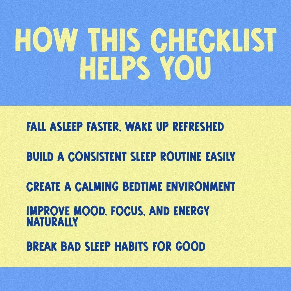 Sleep Smarter Checklist: 50 Easy Steps to Master Your Sleep Schedule | Improve Sleep, Digital Download, Better Bedtime Routine, Sleep Hygiene Guide