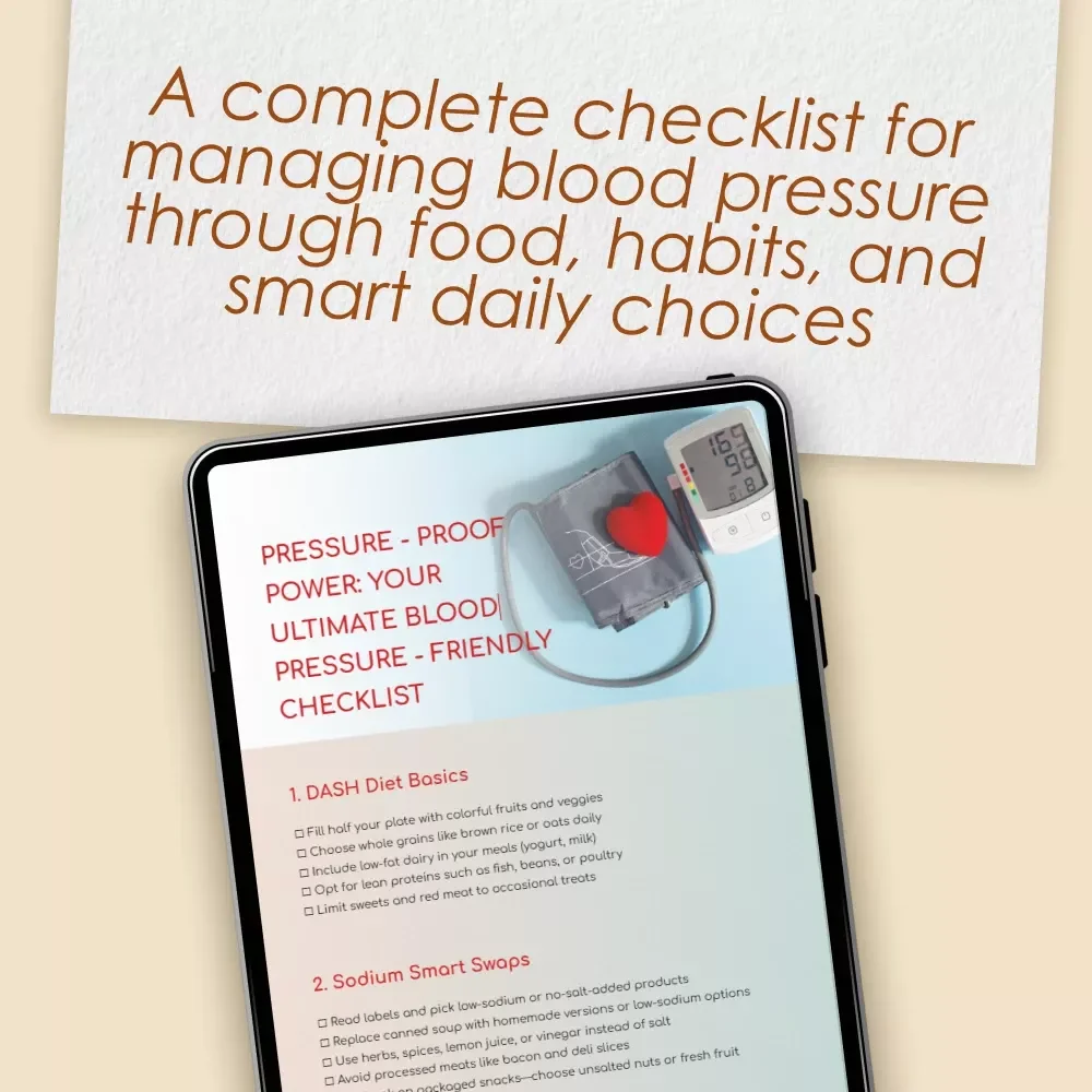 Pressure-Proof Power: Your Ultimate Blood Pressure-Friendly Checklist | Best Diet for High Blood Pressure | DASH Diet Guide | Digital Download