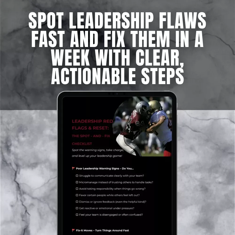 Leadership Red Flags & Reset: The Spot-and-Fix Checklist – Poor Leadership Qualities Guide, Fix-It Moves, Leadership Reset, Digital Download