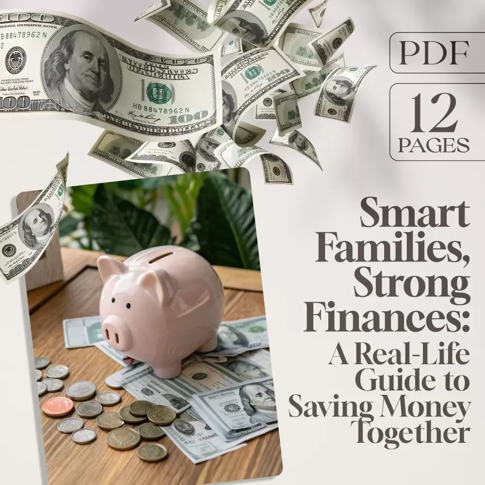 Smart Families, Strong Finances: A Real-Life Guide to Saving Money Together | Family Budgeting eBook | Family Saving Money Checklist & Planner PDF