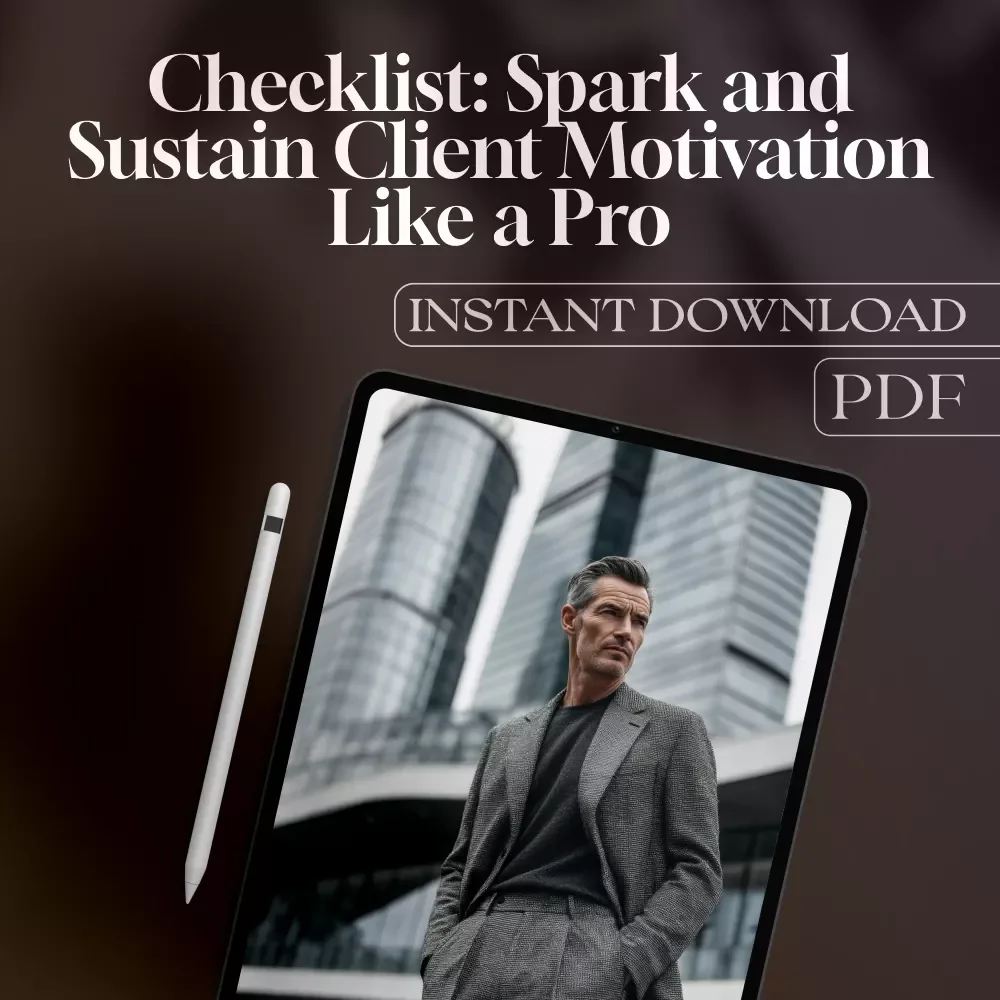 Checklist: Spark and Sustain Client Motivation Like a Pro – Digital Download | How to Motivate Clients Guide for Coaches, Therapists & Consultants