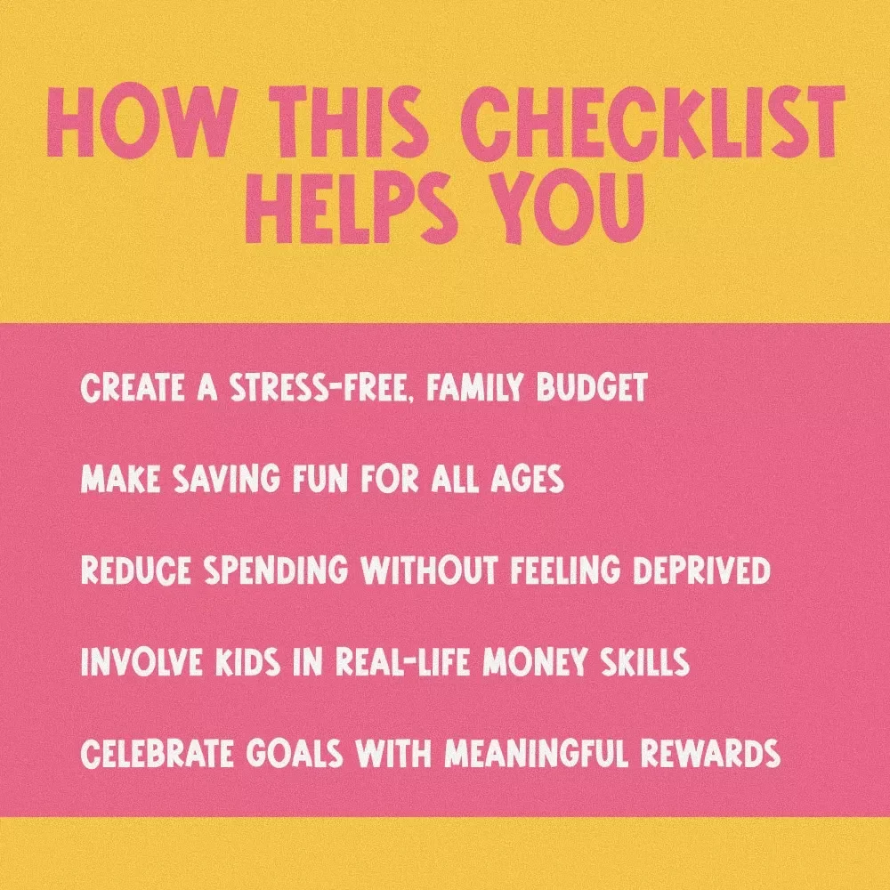 Family Saving Superstars Checklist