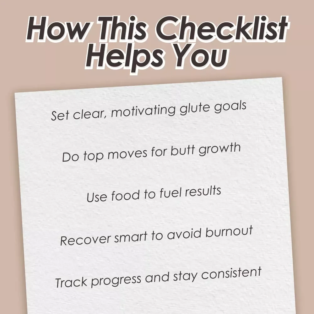 Your Brazil Butt Lift Action Plan: 10 Simple Steps to Sculpt Your Dream Booty – Glute Workout Checklist, Digital Fitness Guide, Brazil Butt Lift Workout Plan