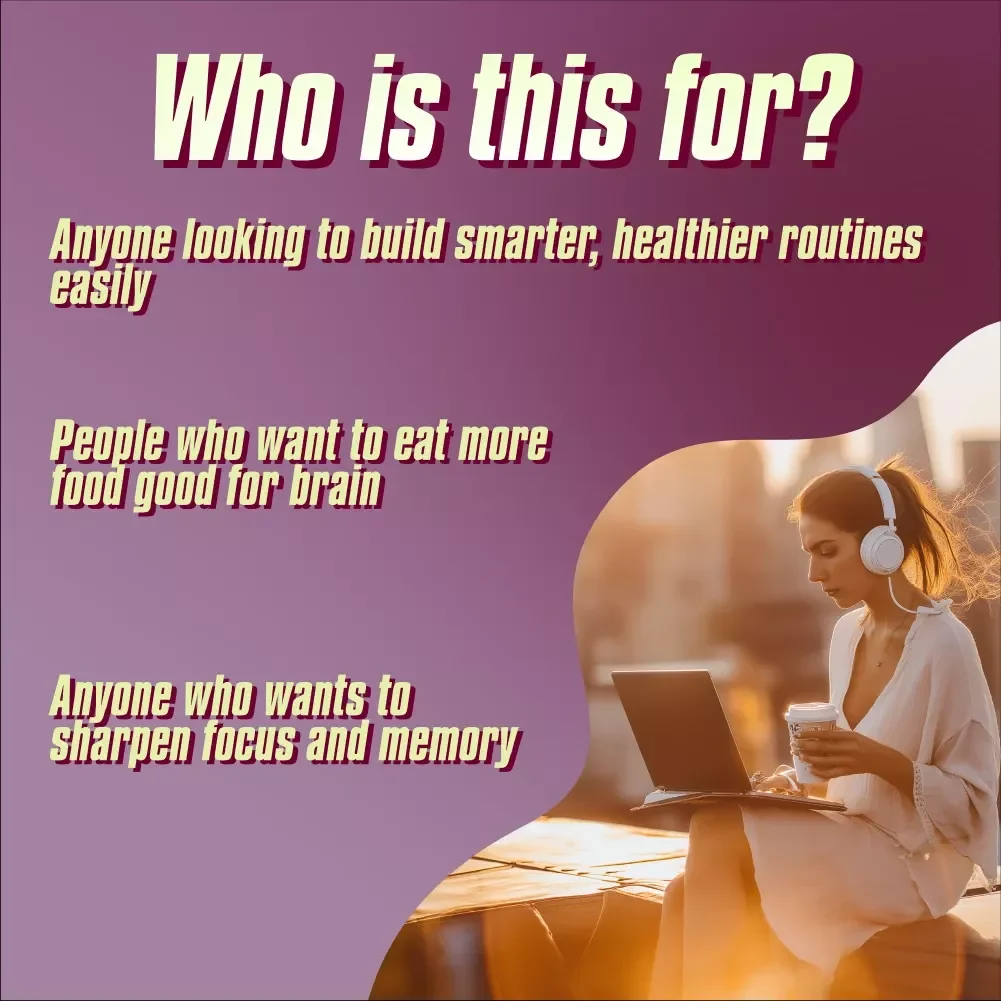 Brain Fuel Boost: Your Ultimate Checklist for Smarter, Sharper Days | Brain Health Food Guide | Digital Download for Eating Food Good for Brain
