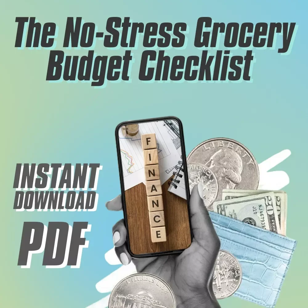 The No-Stress Grocery Budget Checklist | Save Money on Groceries | Dave Ramsey Budget Printable