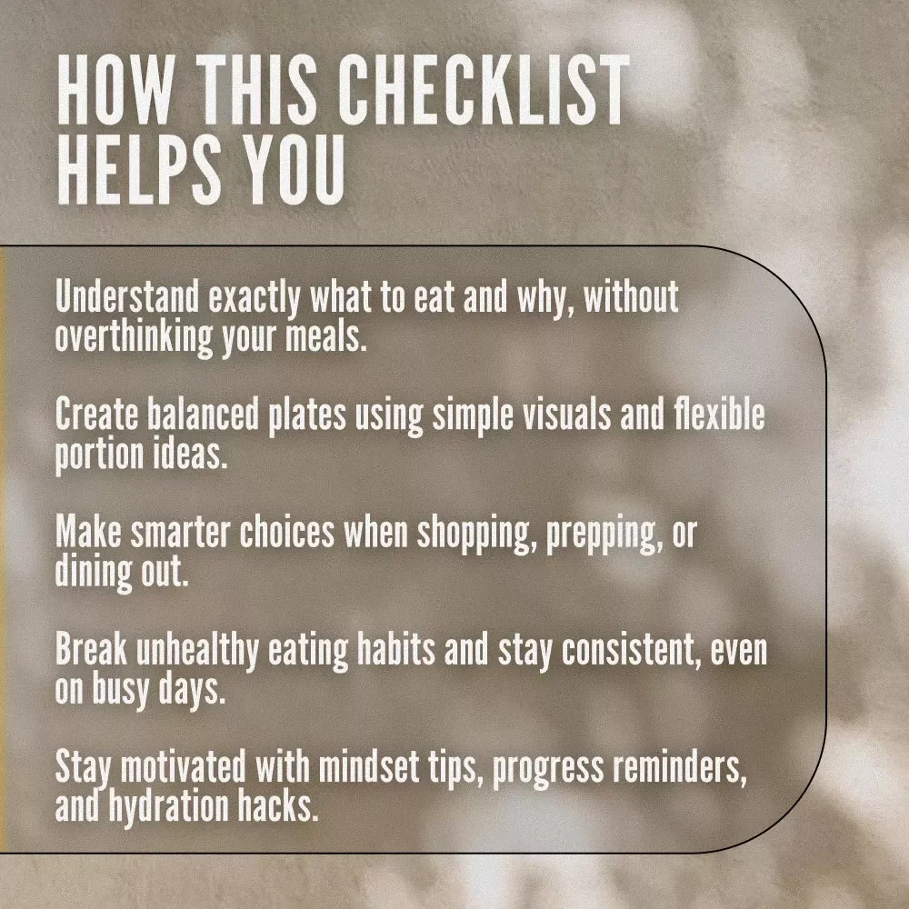 Your Ultimate Balanced Diet Power Checklist: Easy Steps to Nourish & Thrive | Healthy Balanced Diet Printable Guide for Wellness & Nutrition | Digital Download