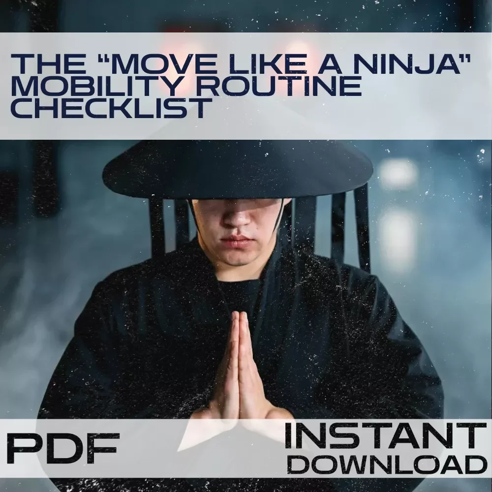 The “Move Like a Ninja” Mobility Routine Checklist | Fun Daily Mobility Workout Routine PDF | Stretching & Flexibility Digital Download