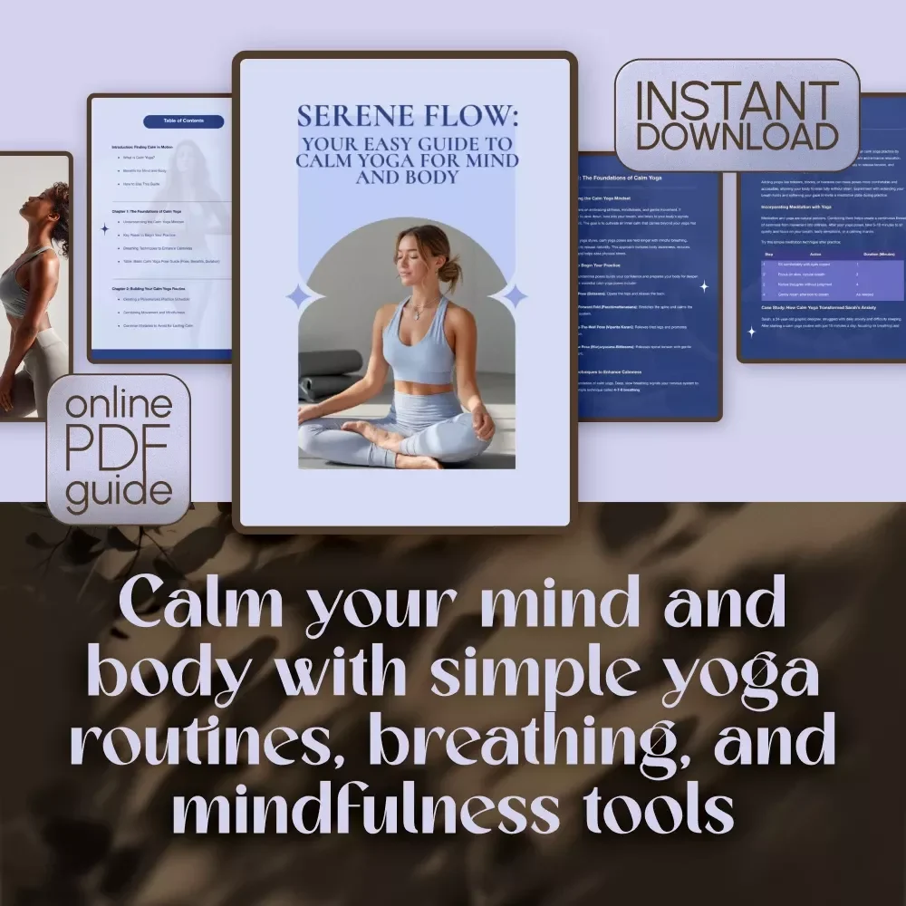 Serene Flow: Your Easy Guide to Calm Yoga for Mind and Body – Digital Yoga Guide for Relaxation, Stress Relief & Mindfulness