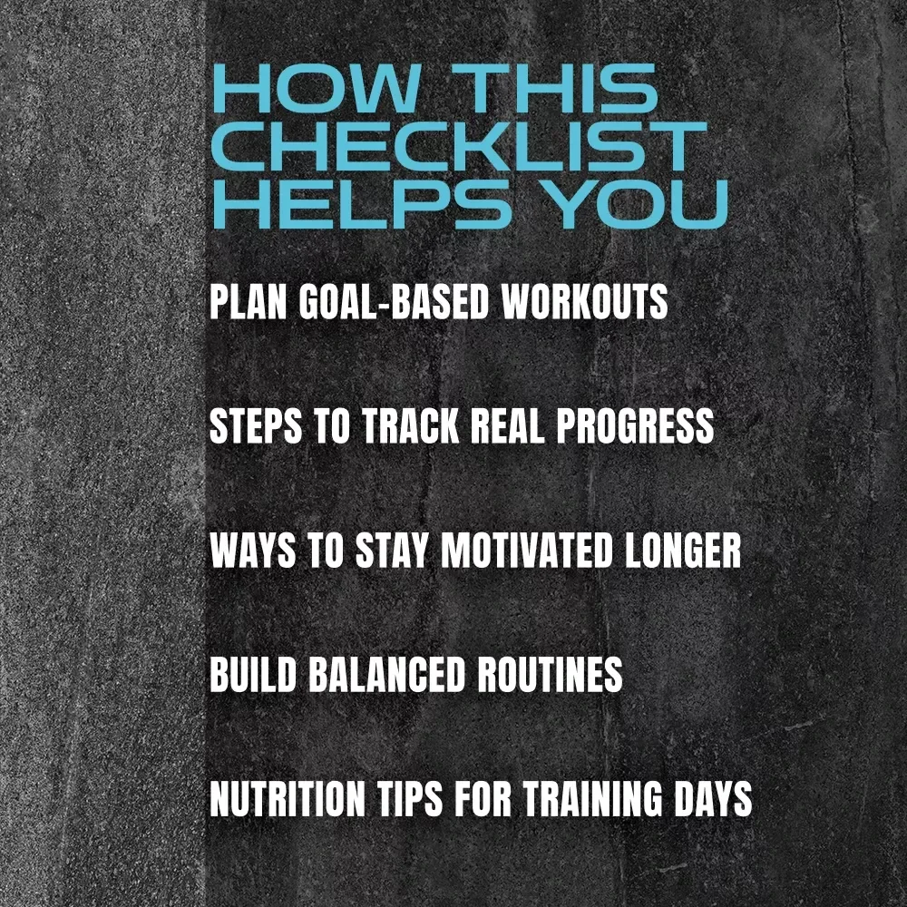 The Ultimate Weekly Gym Routine Checklist: 50 Steps to Crush Your Fitness Goals | Digital Download for Workout Planning, Fitness Progress & Gym Motivation