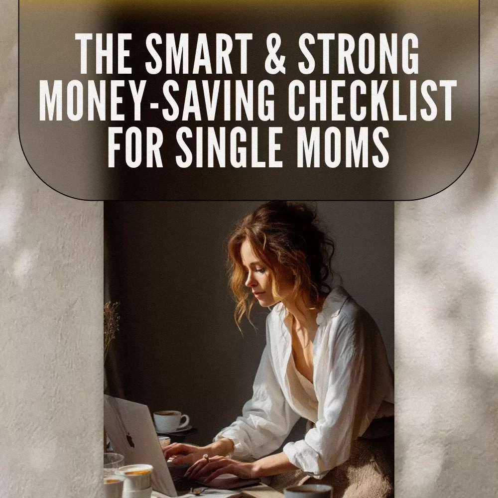The Smart & Strong Money-Saving Checklist for Single Moms | How to Save Money as a Single Mom Guide – Printable Budget & Savings Planner
