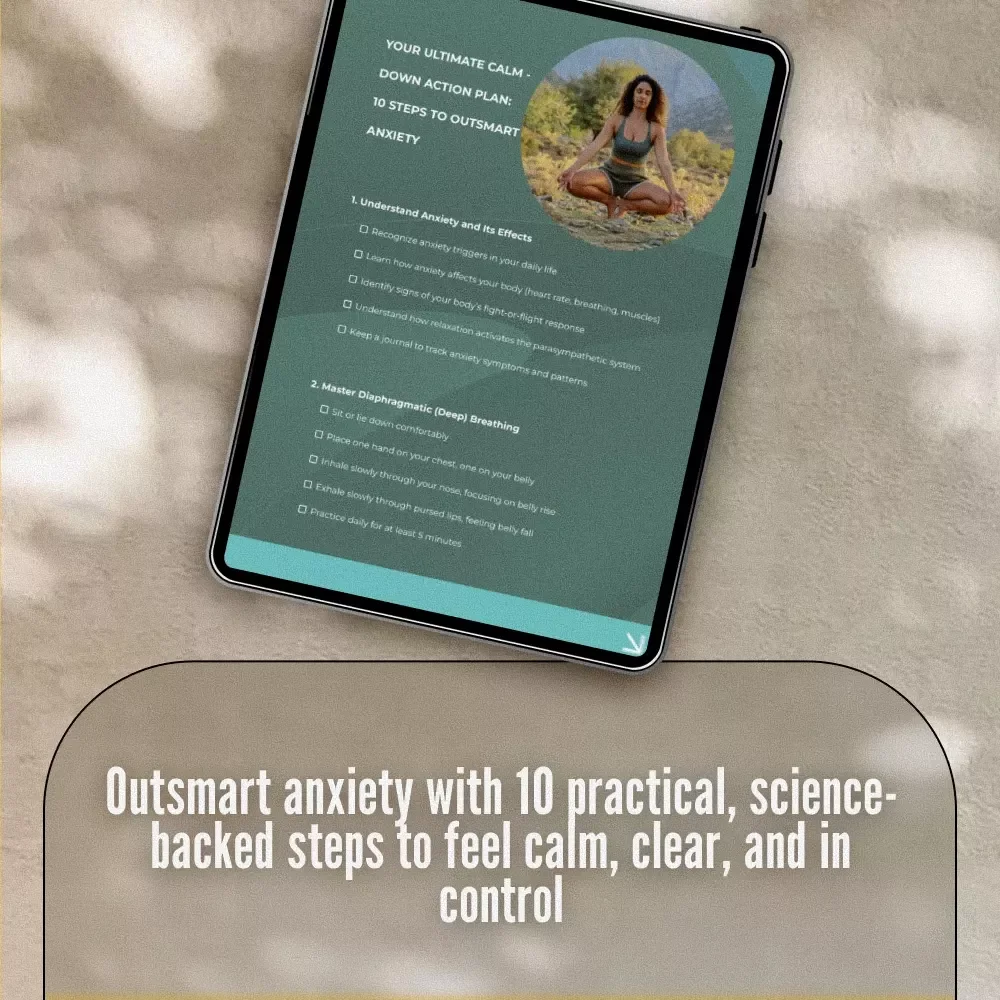 Your Ultimate Calm-Down Action Plan: 10 Steps to Outsmart Anxiety | Digital Checklist for Relaxation Techniques for Anxiety, Self-Care, and Stress Relief