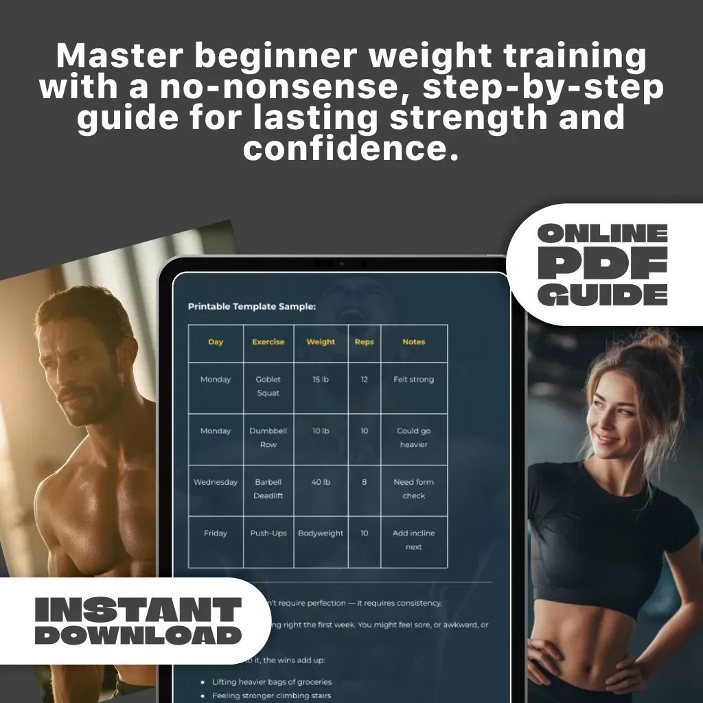 Lift Off: The No-BS Beginner’s Guide to Weight Training That Actually Works | Digital Beginner Weight Training Routine Guide for Men & Women