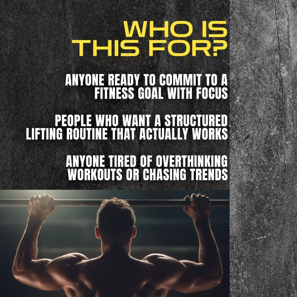 The Lifting Routine Blueprint Checklist | Best Lifting Routine PDF | Weekly & Monthly Gym Progress Guide | Fitness Training Strategy Tracker
