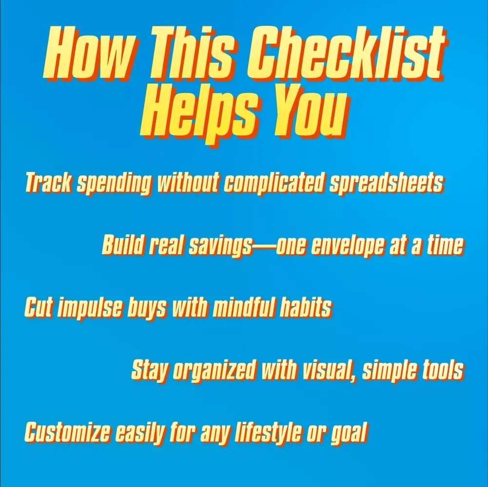 The “Stuff It & Save It” Checklist | Budgeting Made Simple | Envelopes to Save Money | Printable & Digital Download