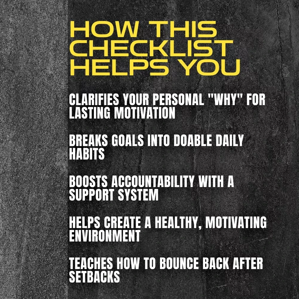 Fuel Your Fire: The Ultimate Motivation Checklist to Lose Weight – Printable PDF Guide on How to Get Motivated to Lose Weight, Digital Download for Fitness Goals