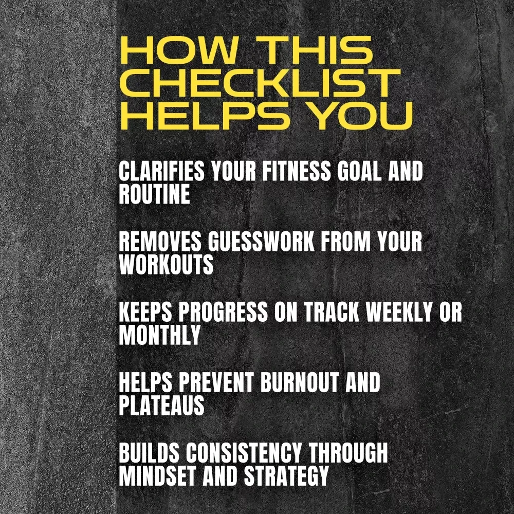 The Lifting Routine Blueprint Checklist | Best Lifting Routine PDF | Weekly & Monthly Gym Progress Guide | Fitness Training Strategy Tracker
