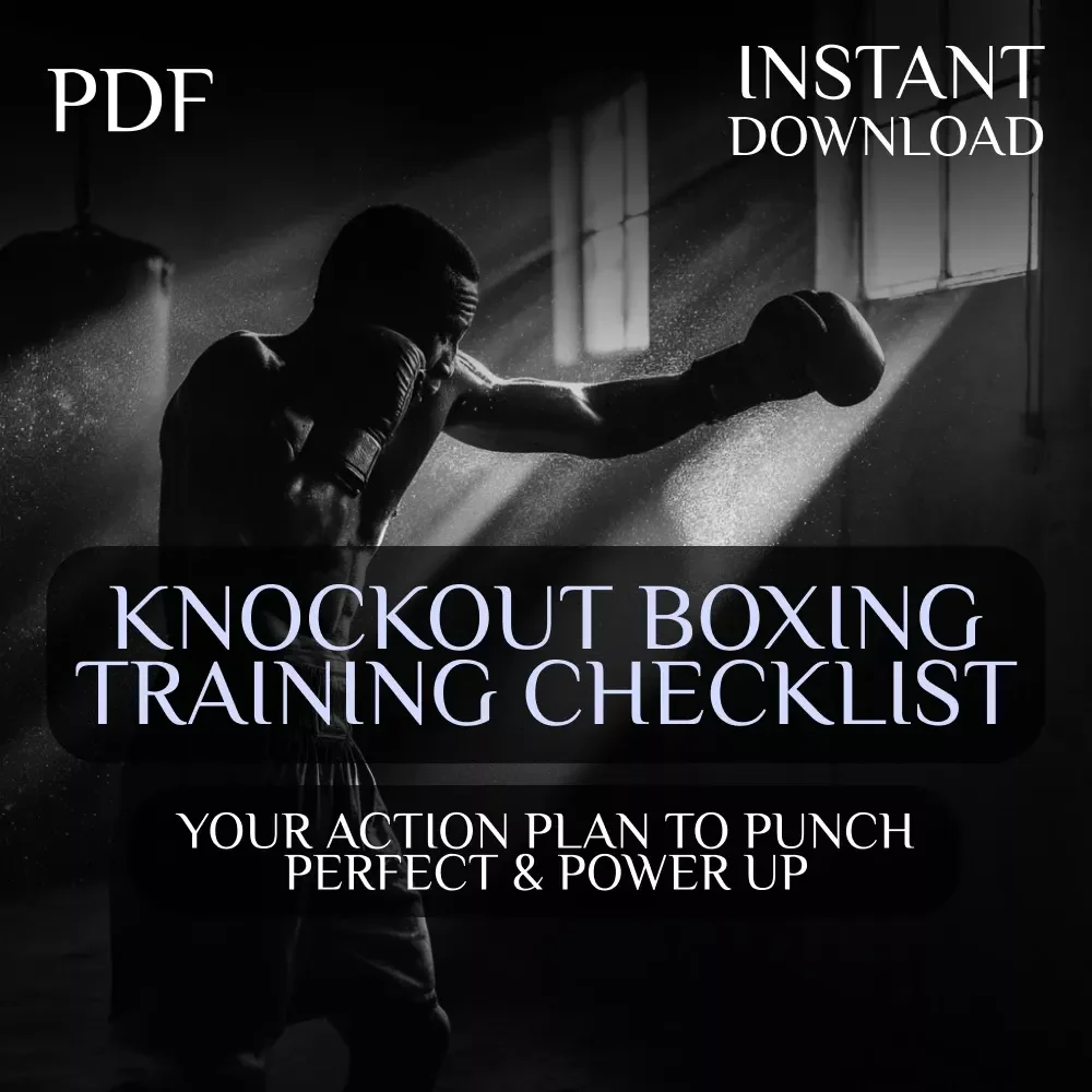 Knockout Boxing Training Checklist: Your Action Plan to Punch Perfect & Power Up | Printable Boxing Training Routine PDF | Digital Download