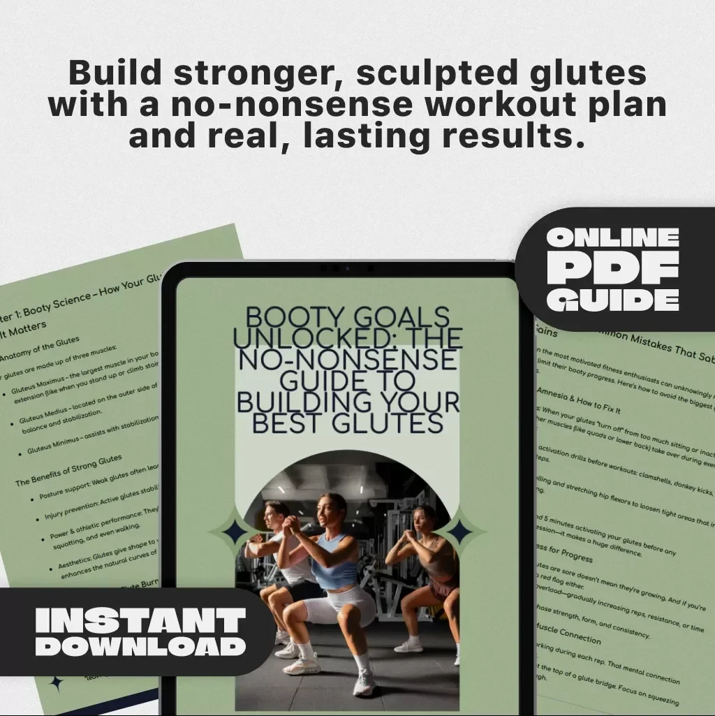Booty Goals Unlocked: The No-Nonsense Guide to Building Your Best Glutes, Booty Workout Routine eBook, Glute Activation & Growth Plan