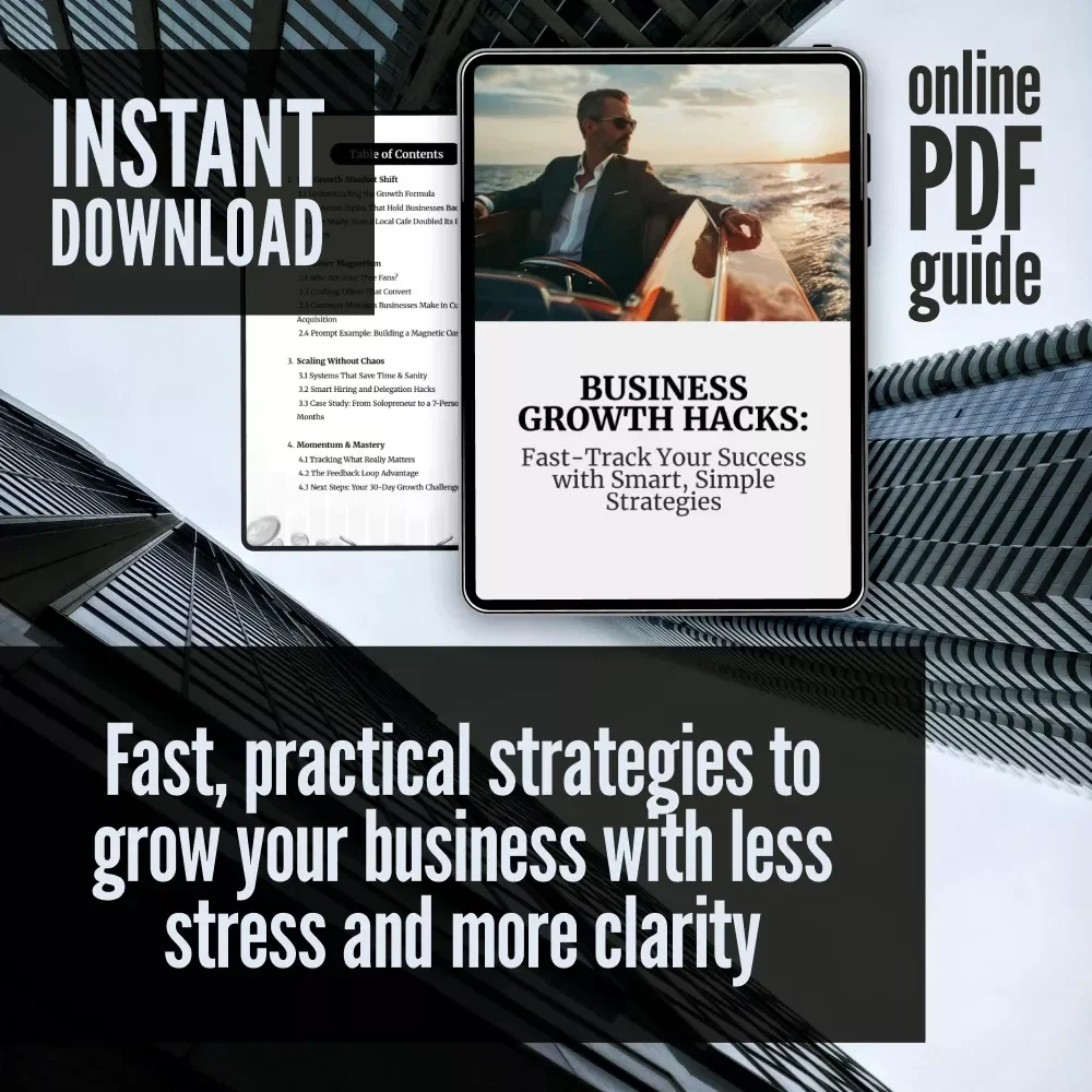 Business Growth Hacks: Fast-Track Your Success with Smart, Simple Strategies | Small Business eBook | Digital Growth Guide for Entrepreneurs | Instant Download