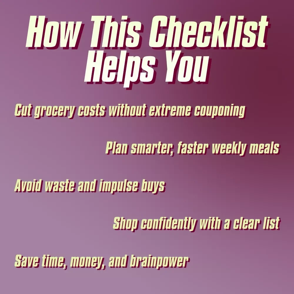 Smart Cart Checklist: 21 Easy Wins to Slash Your Grocery Bill (Without Going Hungry or Losing Your Mind) | Printable PDF + Instant Download | How to Save Money Food Shopping