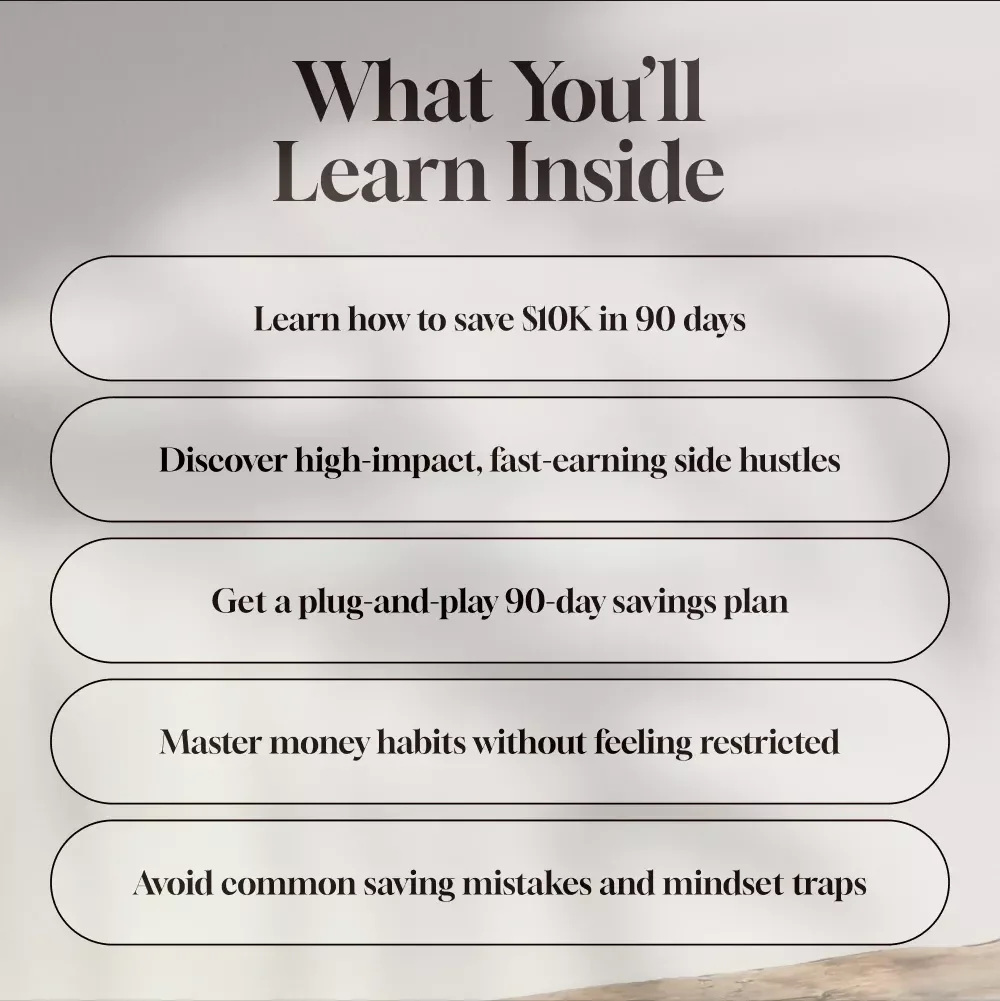 $10K in 90 Days: Your Bold & Brilliant Blueprint to Fast-Track Savings | How to Save $10K in 3 Months Guide | Digital Download eBook & Action Plan
