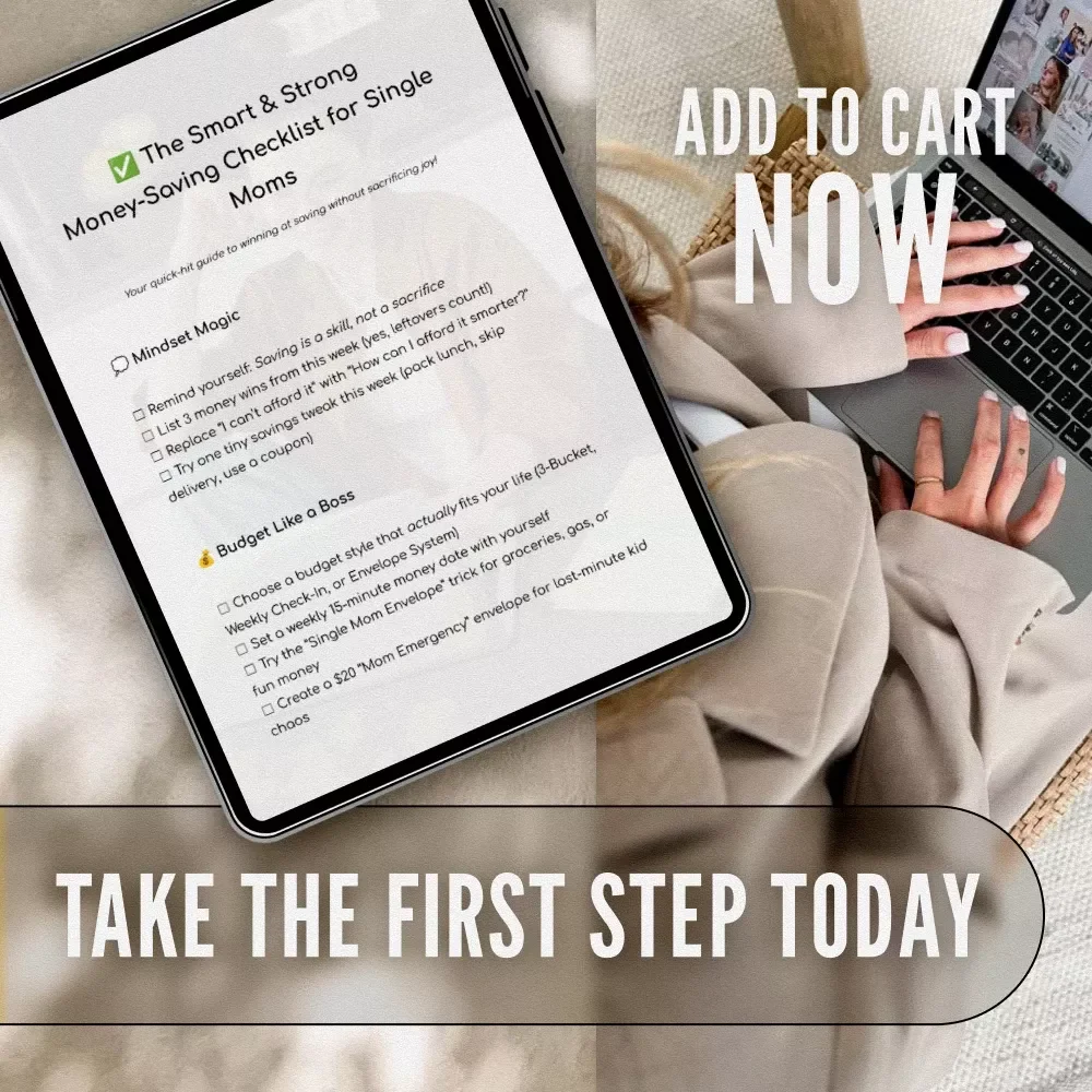 The Smart & Strong Money-Saving Checklist for Single Moms | How to Save Money as a Single Mom Guide – Printable Budget & Savings Planner