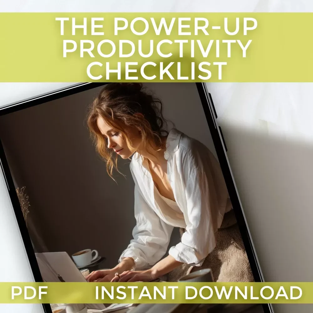 The Power-Up Productivity Checklist | How to Become More Productive in Life | Daily Productivity Guide & Habit Tracker