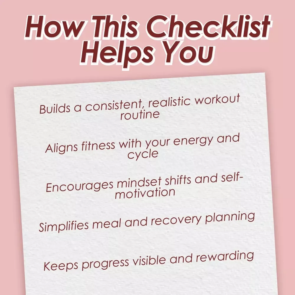 Fit & Fierce: Your Ultimate Female Workout Routine Checklist | Printable Fitness Tracker for Women | Digital Wellness Planner Download
