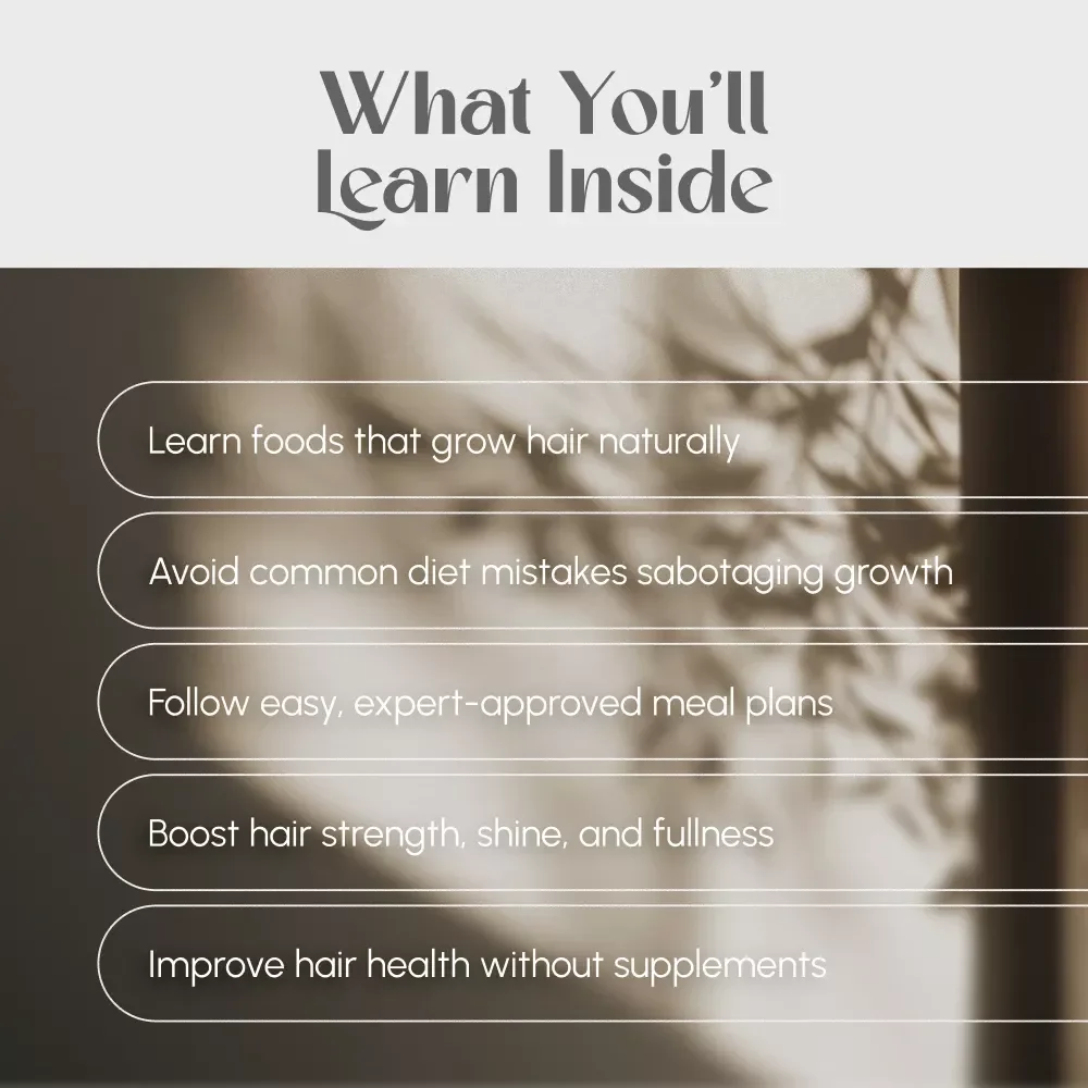 Nourish Your Roots: The Ultimate Guide to Foods That Grow Hair Naturally | Hair Growth eBook | Digital Download for Healthy Hair