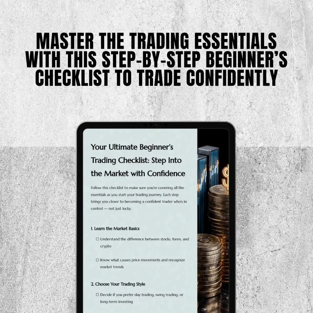 Your Ultimate Beginner’s Trading Checklist: Step Into the Market with Confidence | Digital Download for Online Trading for Beginners, Printable PDF, Trading Plan Template