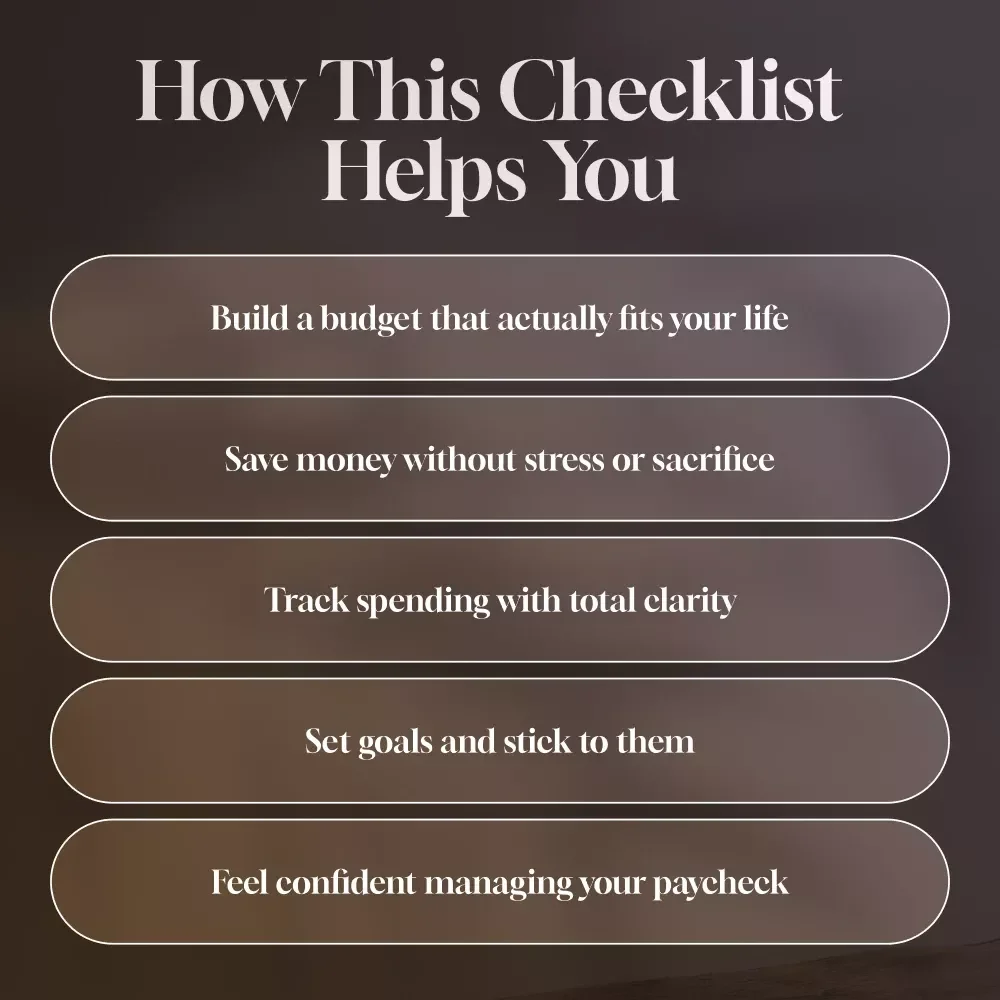 The Calm & Confident Paycheck Plan: Salary Mastery in 20 Easy Steps | Printable Checklist for Budgeting, Saving, and How to Manage Your Salary and Save