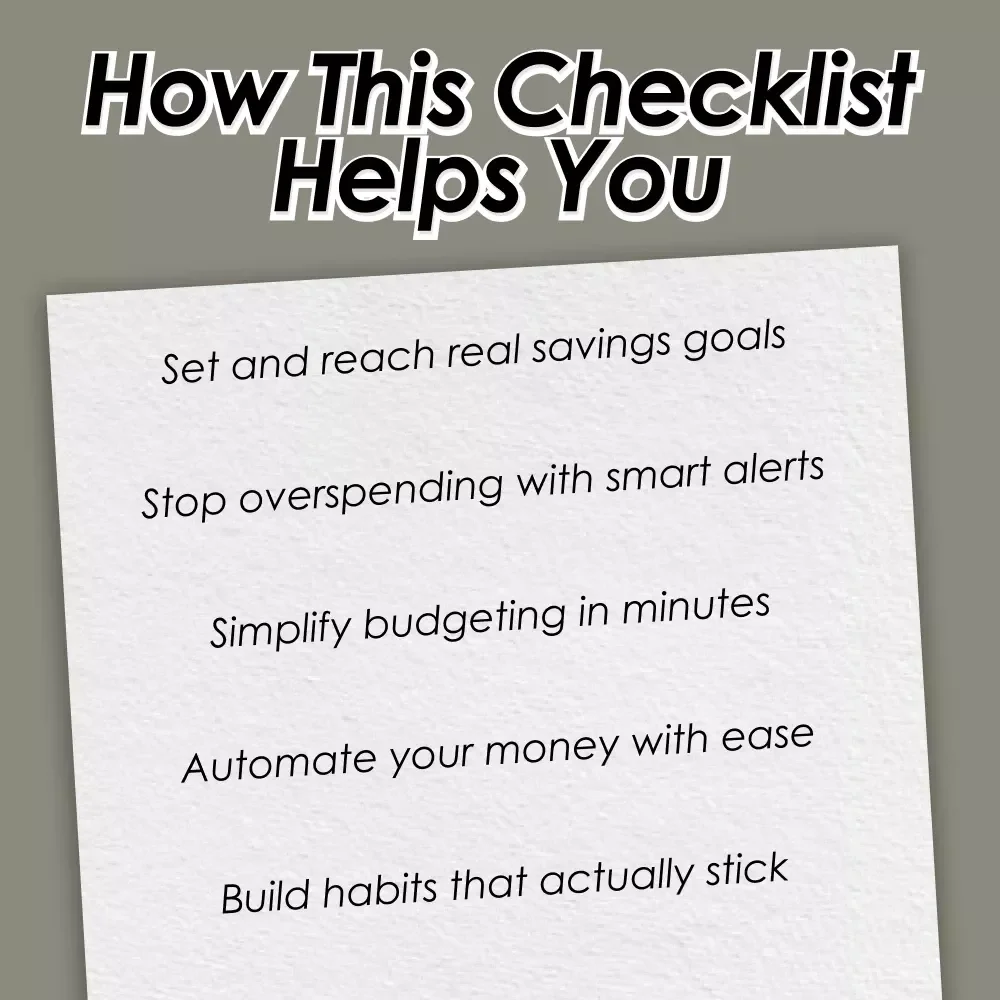 The Mint-Smart Money Checklist | Budget & Saving Digital Guide | Mint Saving Strategy | Finance Planner Printable