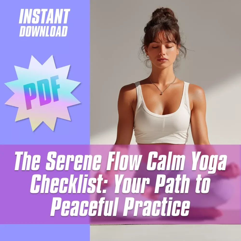 The Serene Flow Calm Yoga Checklist: Your Path to Peaceful Practice | Calm Yoga Digital Download, Printable Wellness Guide, Mindfulness & Breathwork Routine