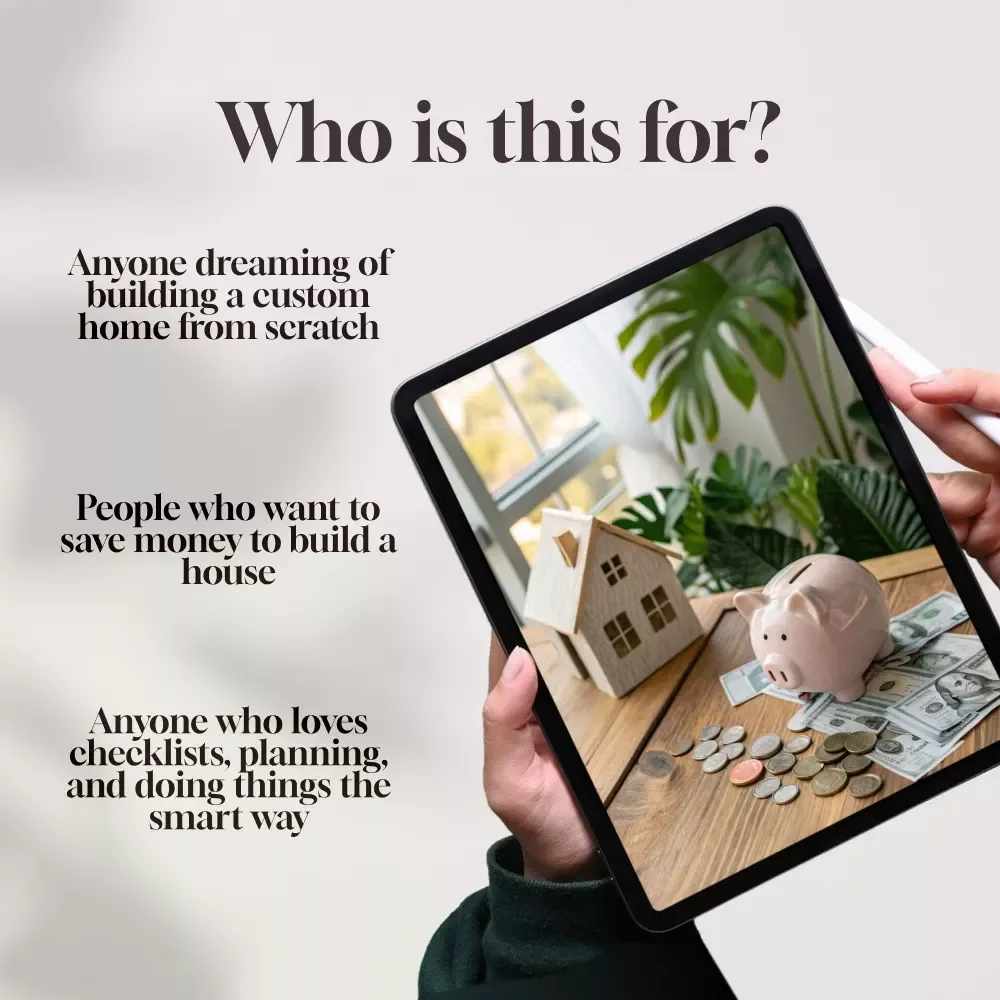 Dream Home Blueprint: The Ultimate Checklist to Save Smart & Build Big | Budgeting Guide to Save Money to Build a House | Printable Home Building Planner PDF