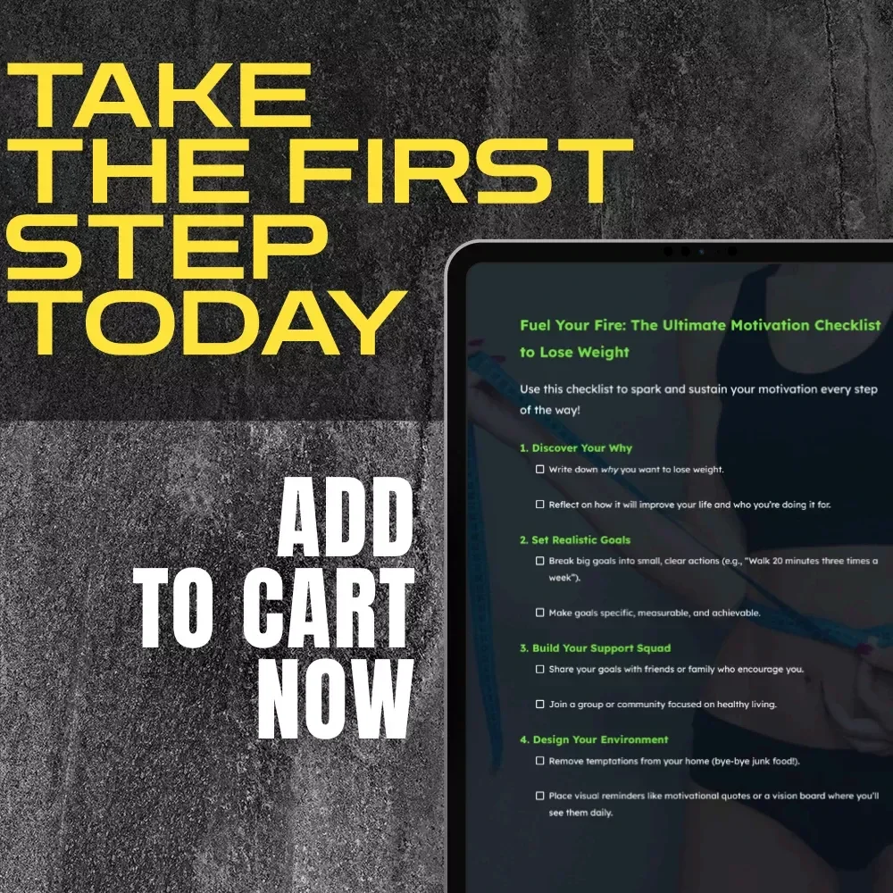 Fuel Your Fire: The Ultimate Motivation Checklist to Lose Weight – Printable PDF Guide on How to Get Motivated to Lose Weight, Digital Download for Fitness Goals
